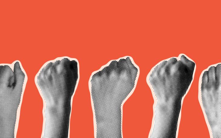 fists in the air